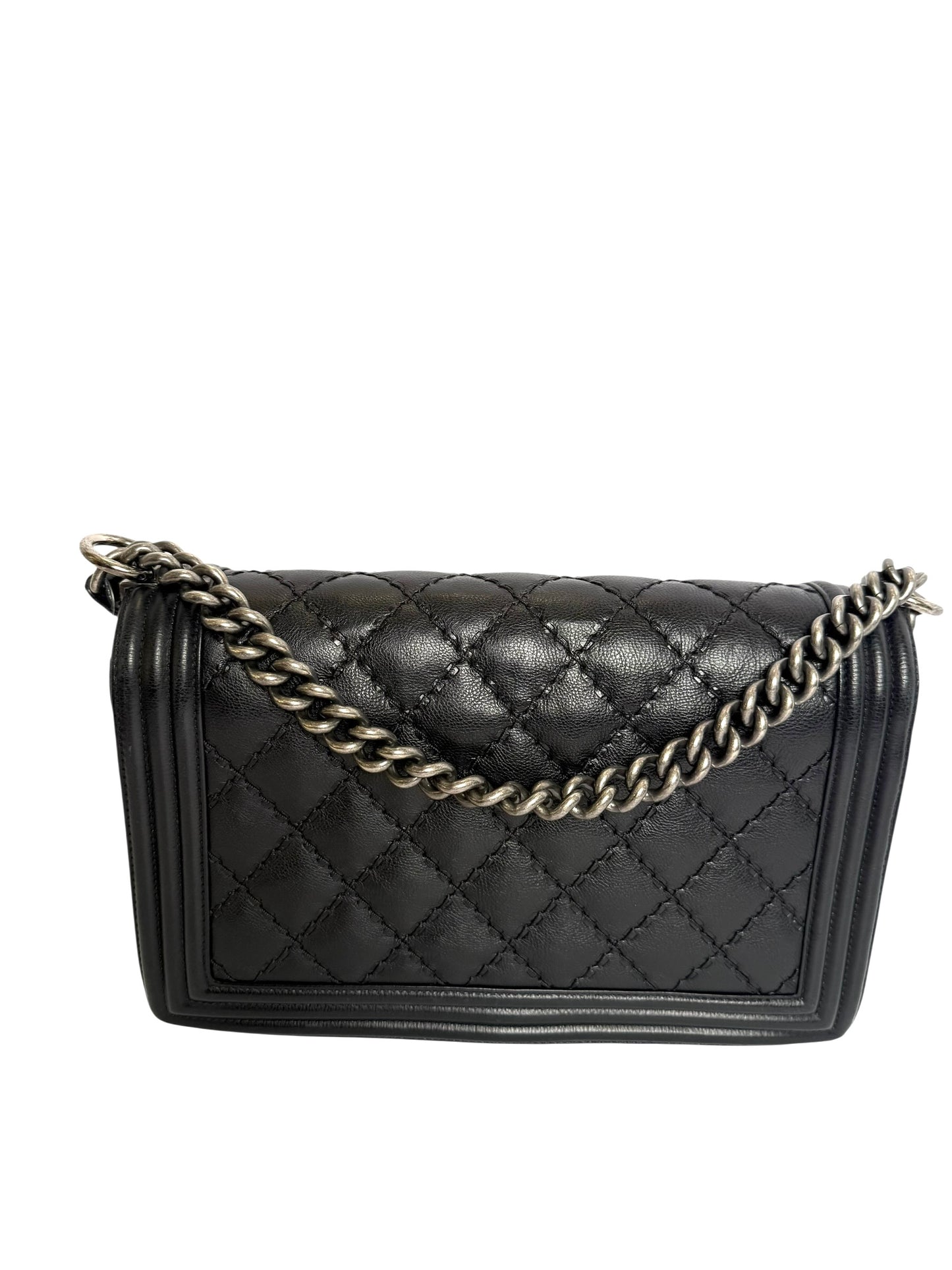 Chanel Le Boy black calf Large smooth calf Ruthenium hardware