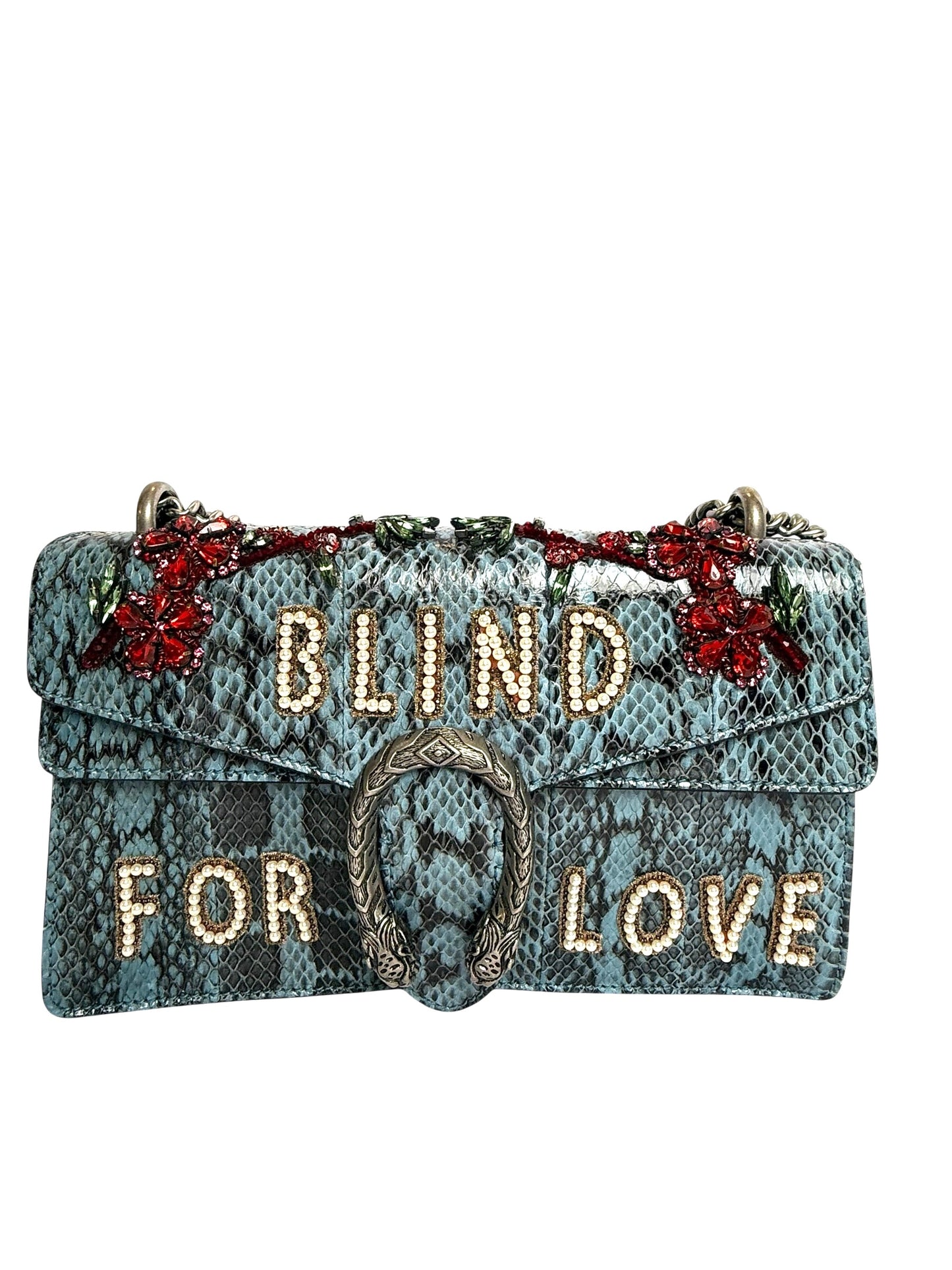 Gucci python blue jewel Dionysus small embellishment