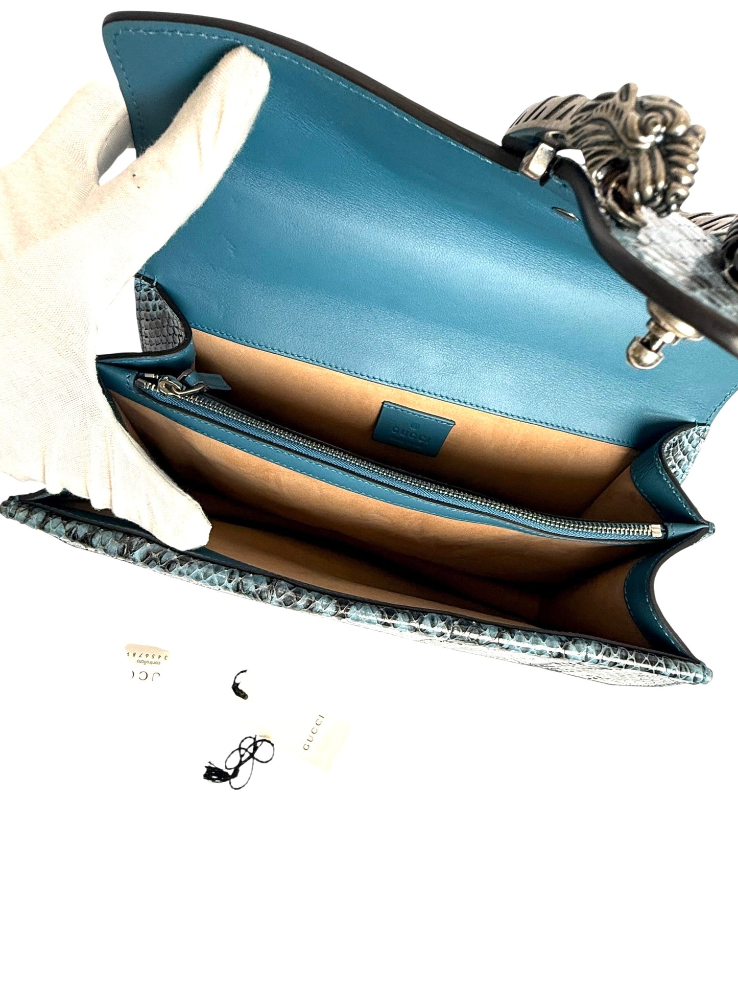 Gucci python blue jewel Dionysus small embellishment