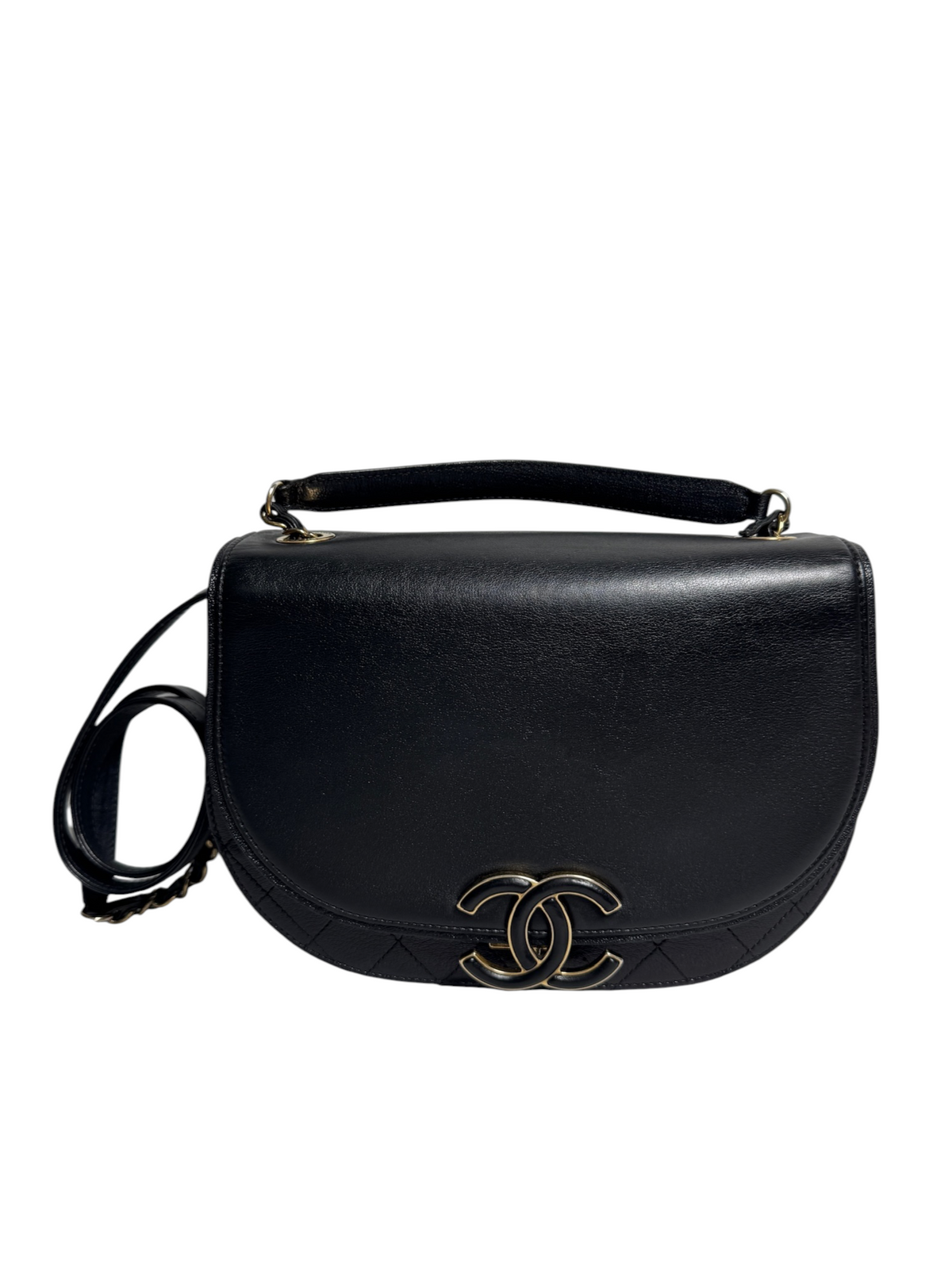 Chanel Black Coco Curve Flap Medium T9132