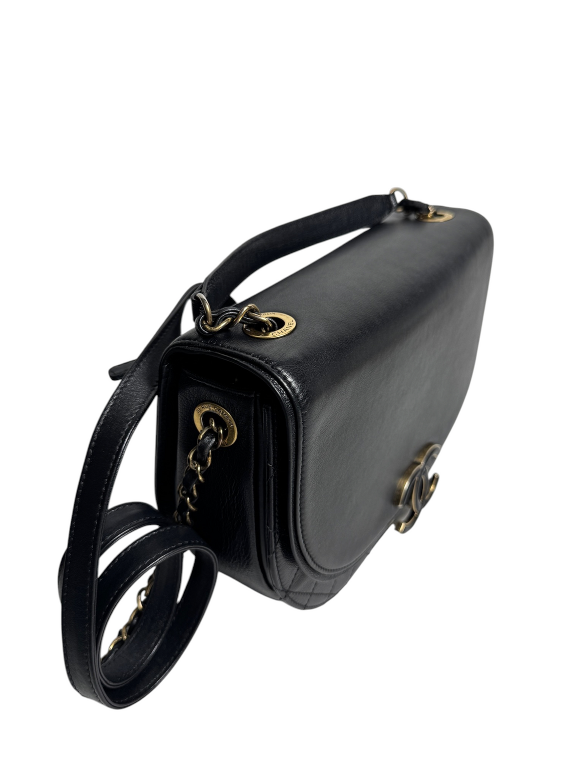 Chanel Black Coco Curve Flap Medium T9132