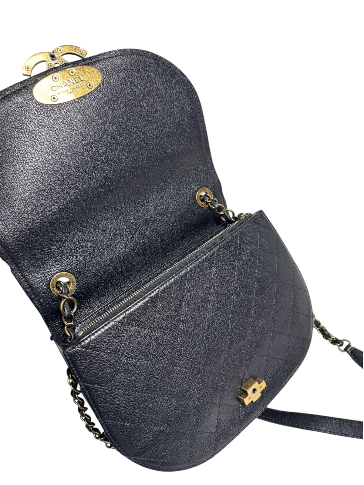 Chanel Black Coco Curve Flap Medium T9132