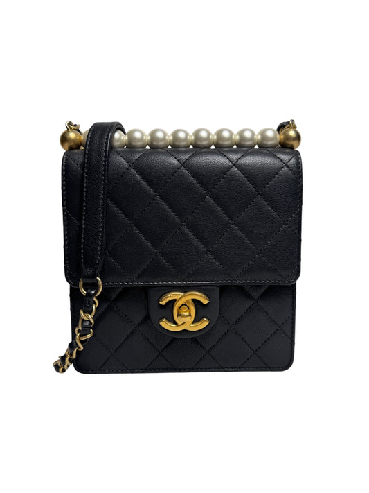 Chanel Quilted Small Pearl Top Flap