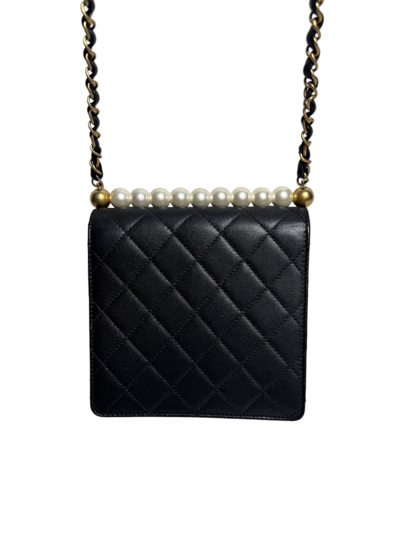 Chanel Quilted Small Pearl Top Flap