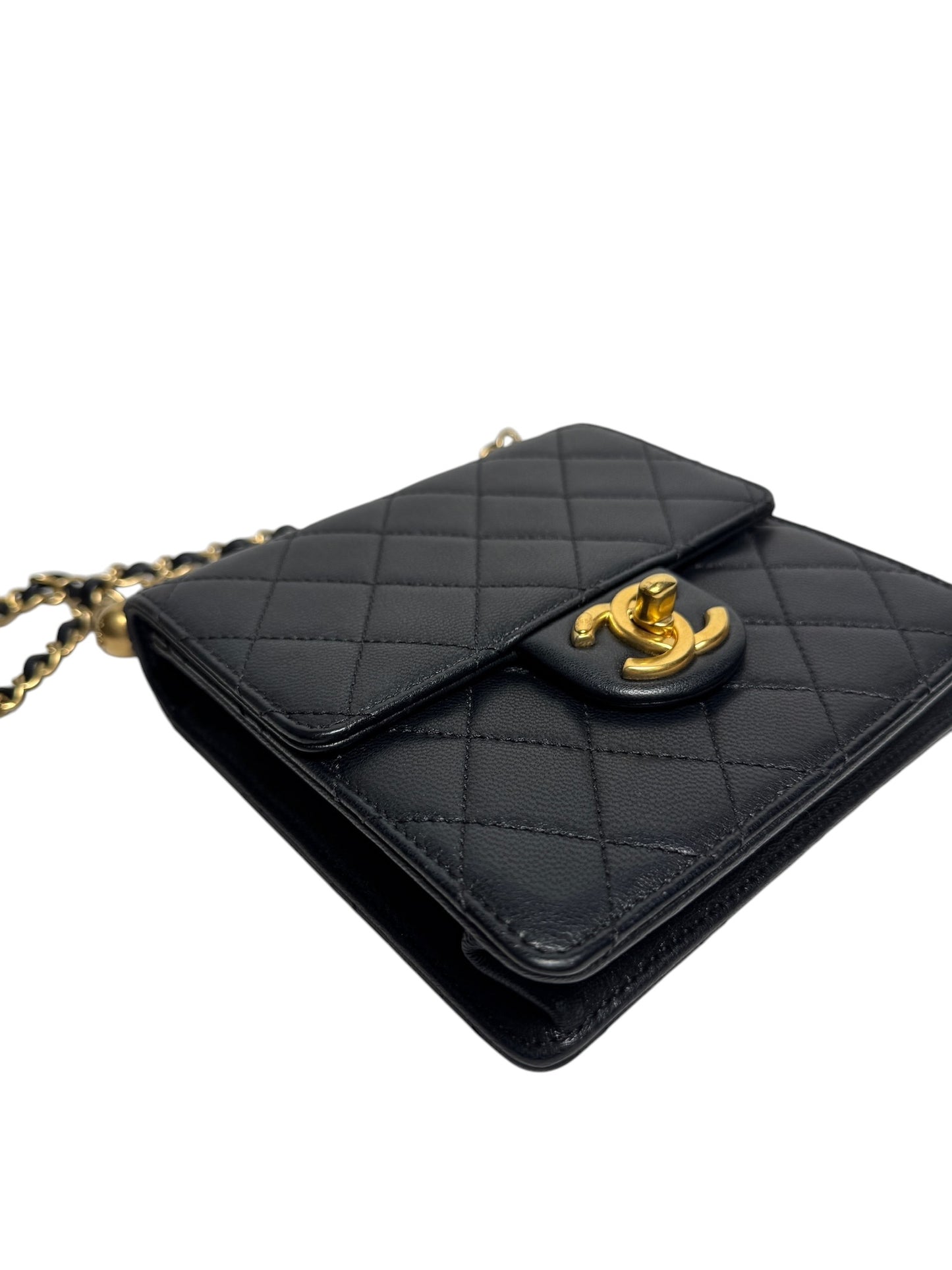 Chanel Quilted Small Pearl Top Flap
