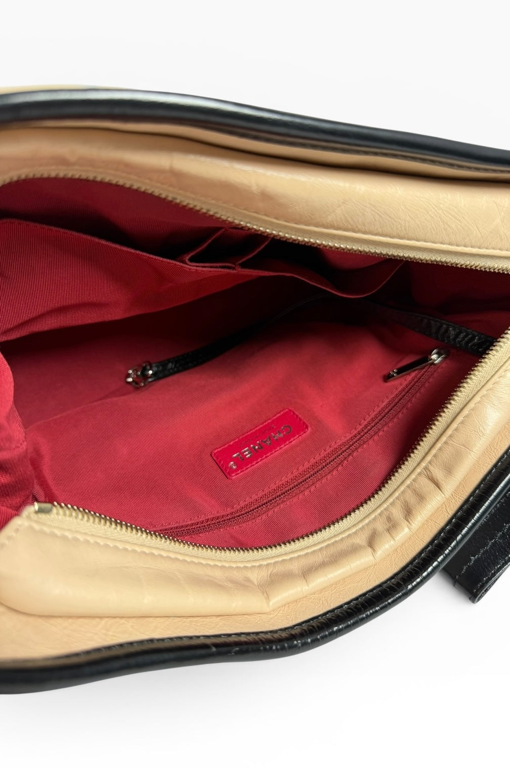 Chanel Beige and Black Gabrielle Hobo Bag