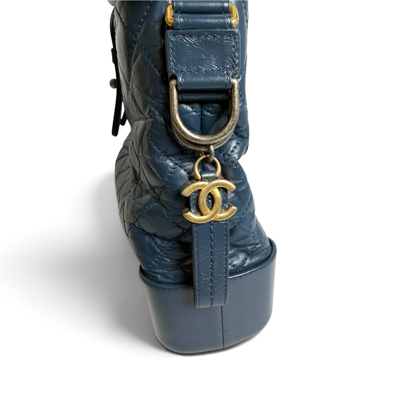 Chanel Navy Gabrielle Quilted Hobo Bag