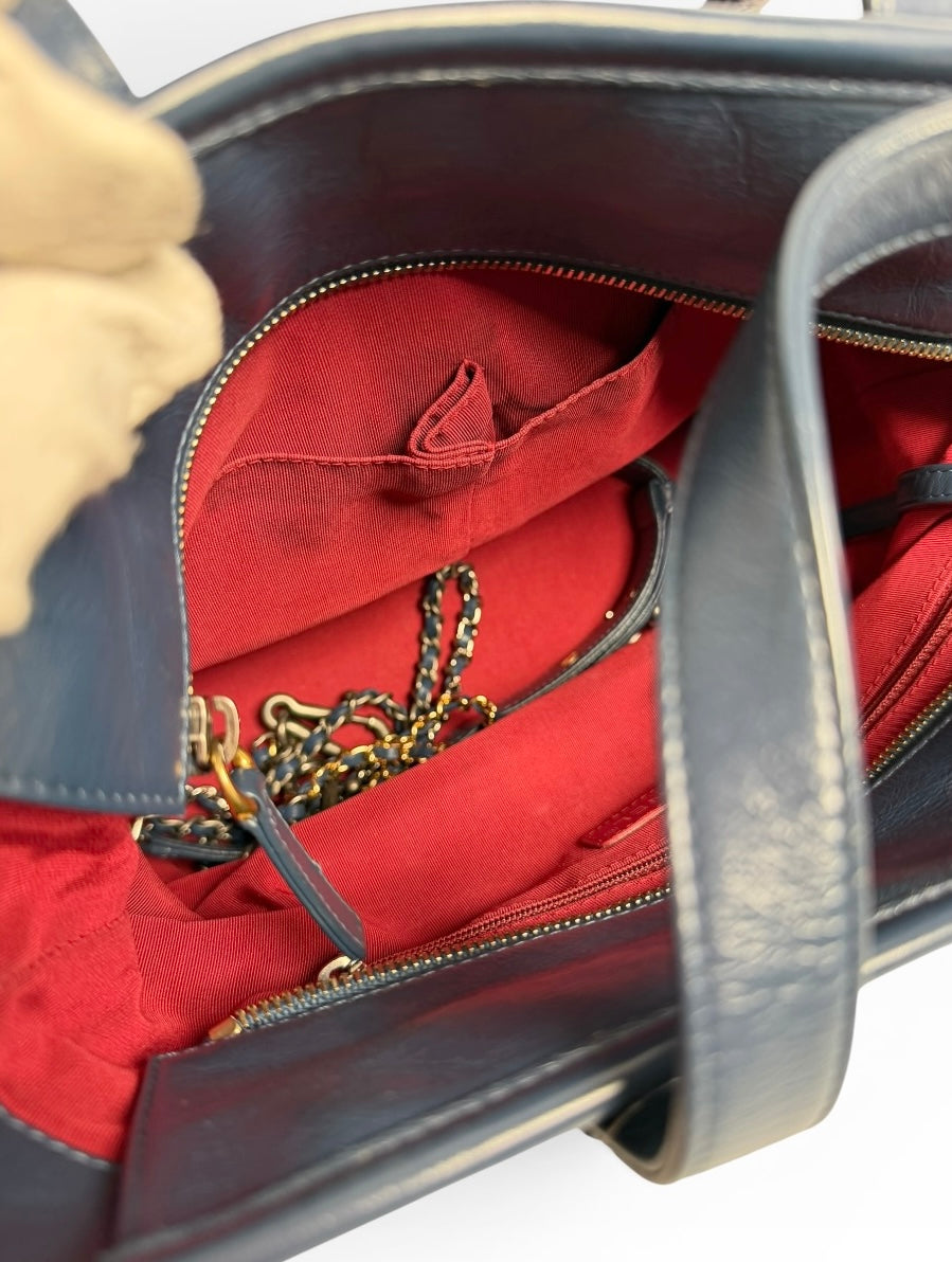 Chanel Navy Gabrielle Quilted Hobo Bag