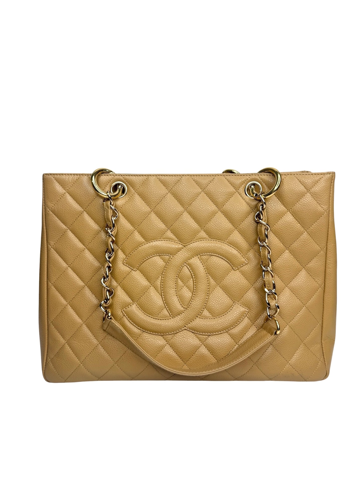 Chanel Beige Caviar Grand Shopping Tote GHW T8795