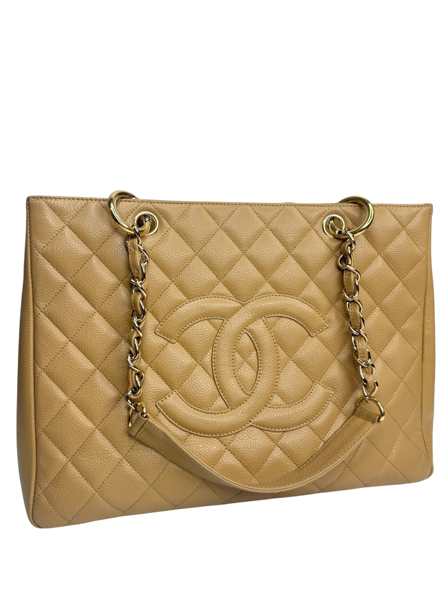 Chanel Beige Caviar Grand Shopping Tote GHW T8795