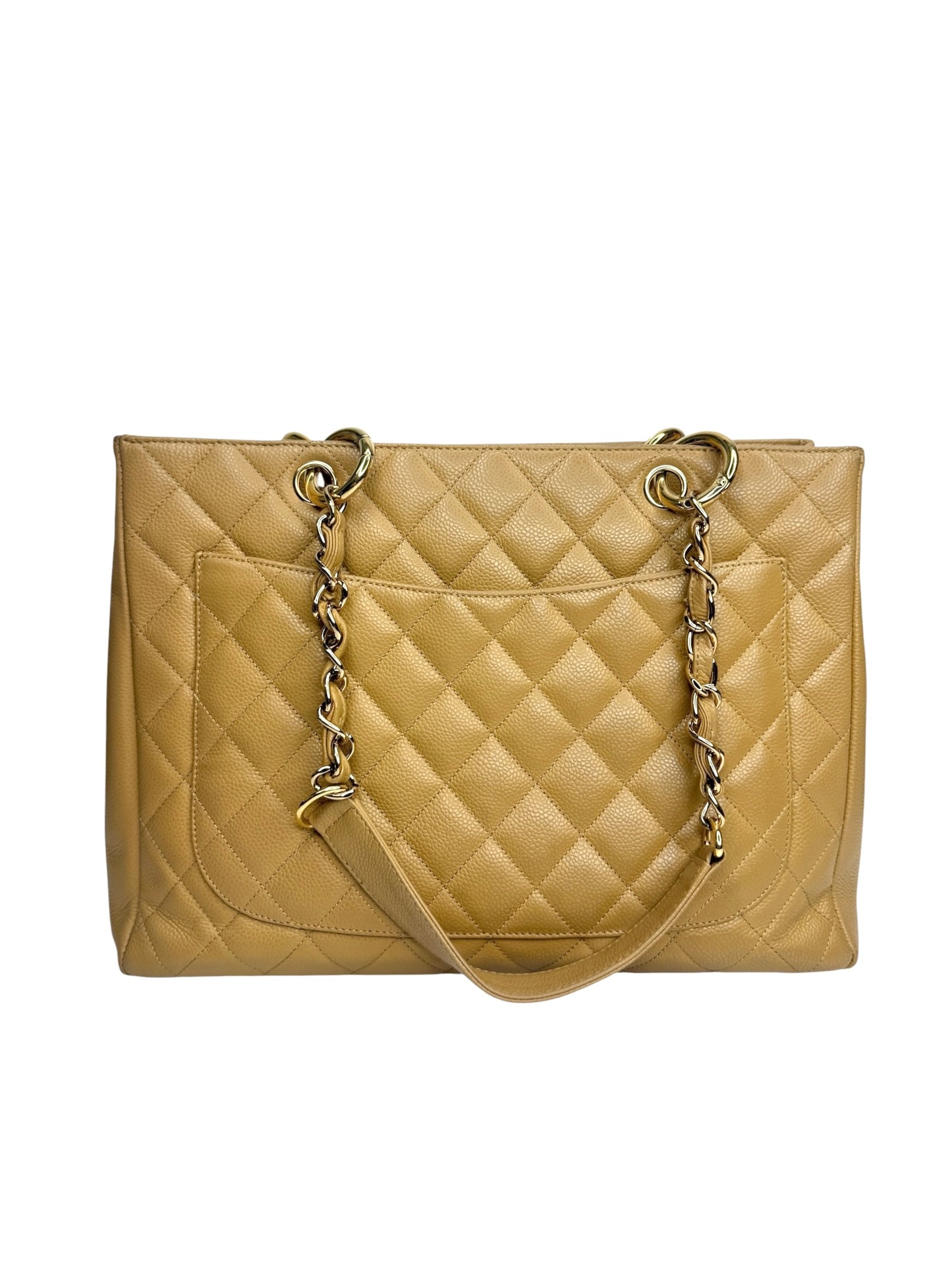 Chanel Beige Caviar Grand Shopping Tote GHW T8795