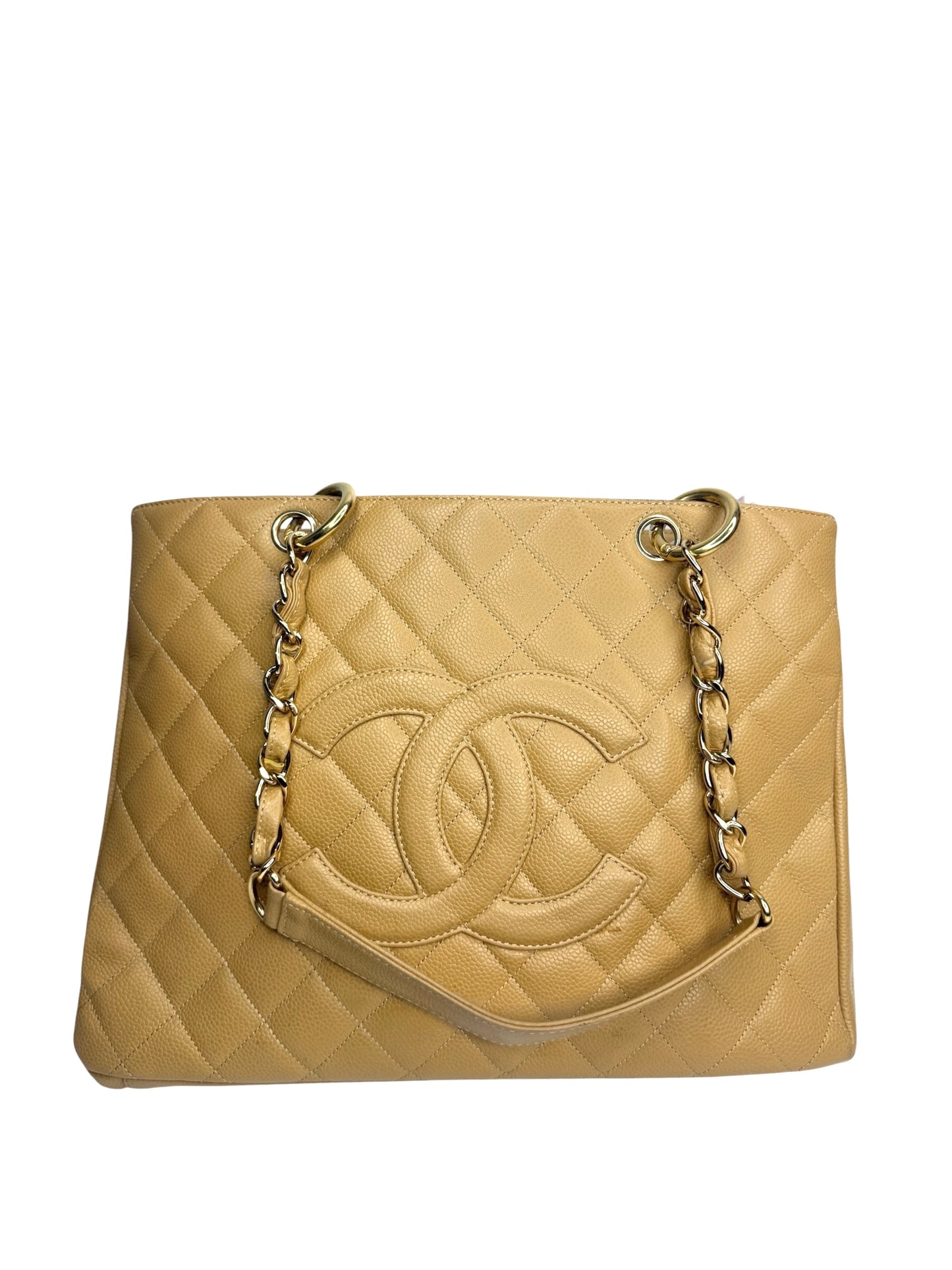 Chanel Beige Caviar Grand Shopping Tote GHW T8792