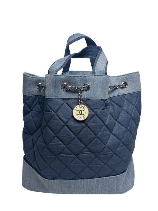 Chanel Quilted Denim Backpack