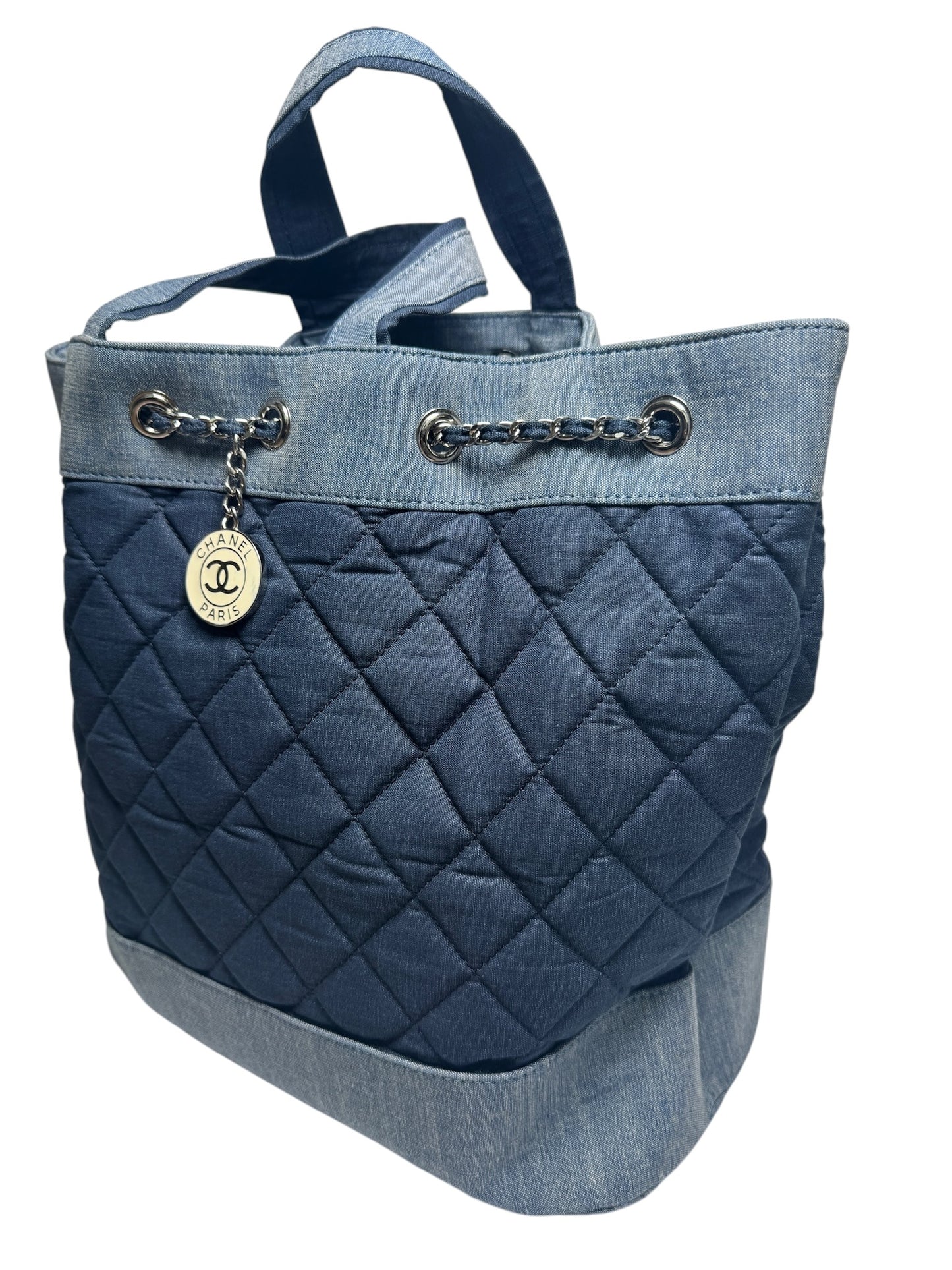 Chanel Quilted Denim Backpack