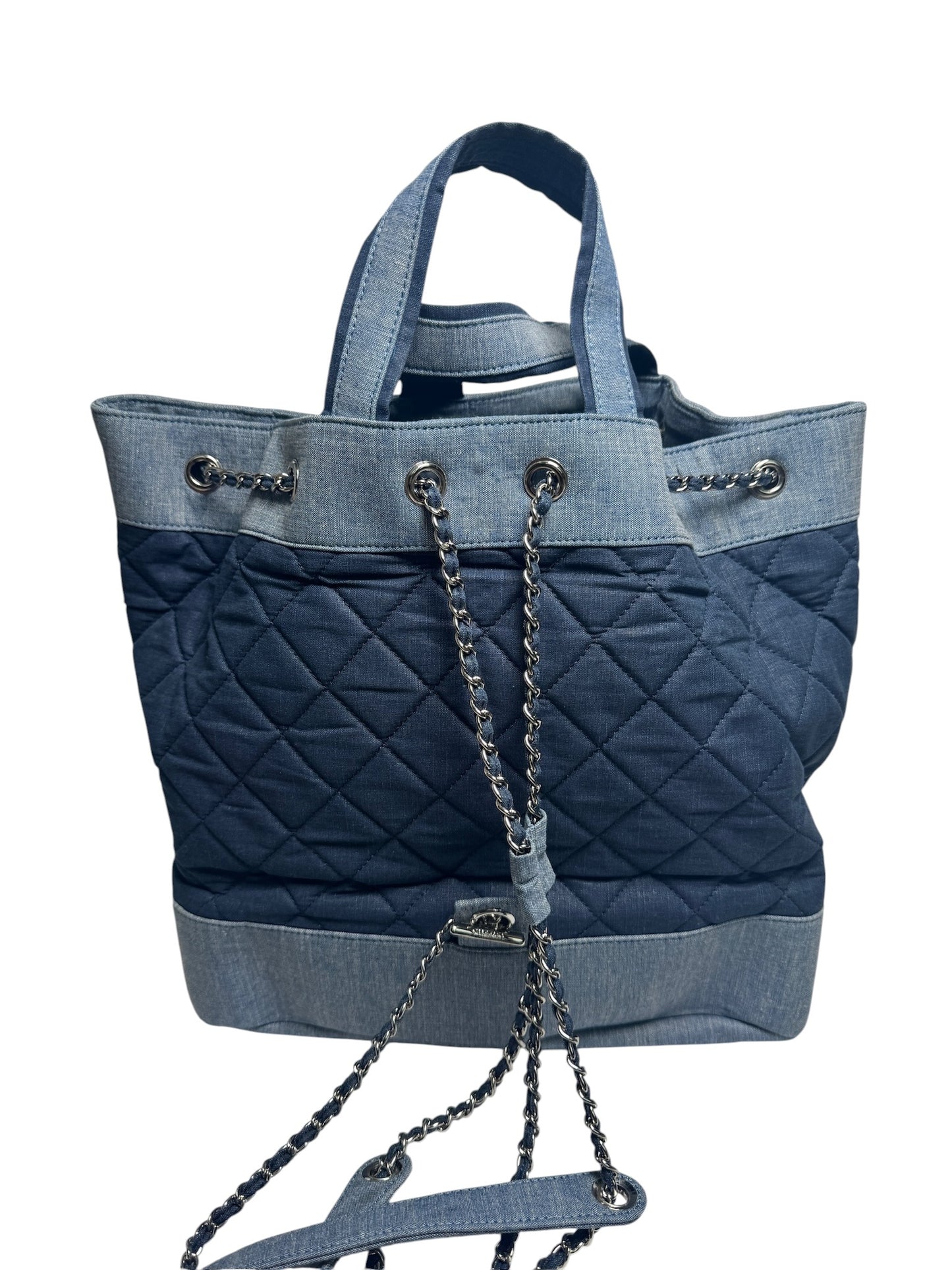 Chanel Quilted Denim Backpack