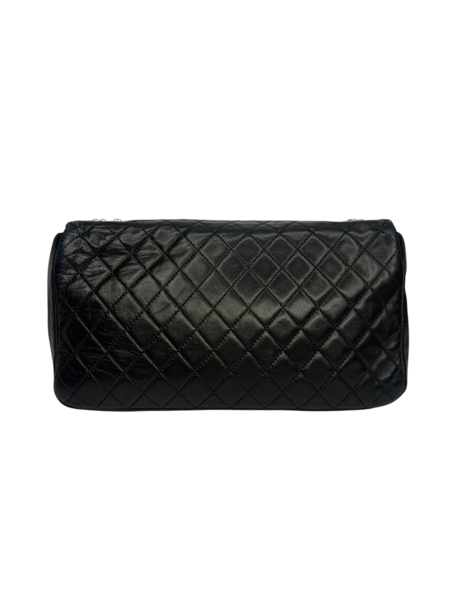 Chanel Westminster Pearl Chain Black Lambskin Flap T8798