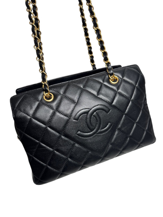 Chanel Black Diamond CC Quilted Tote
