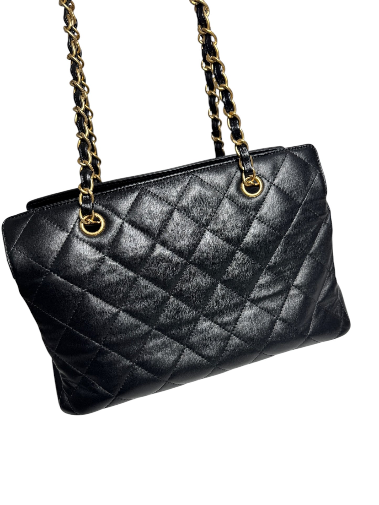 Chanel Black Diamond CC Quilted Tote