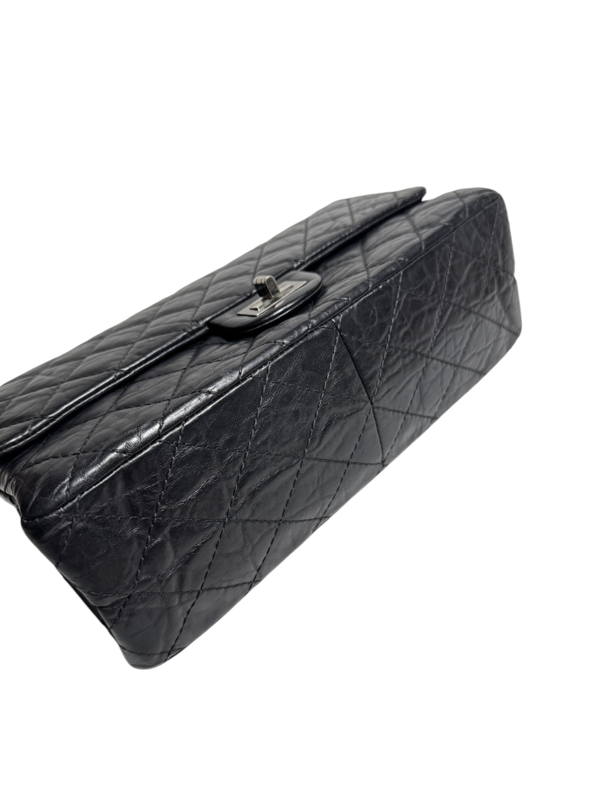 Chanel Black Reissue Double Flap RHW T9240