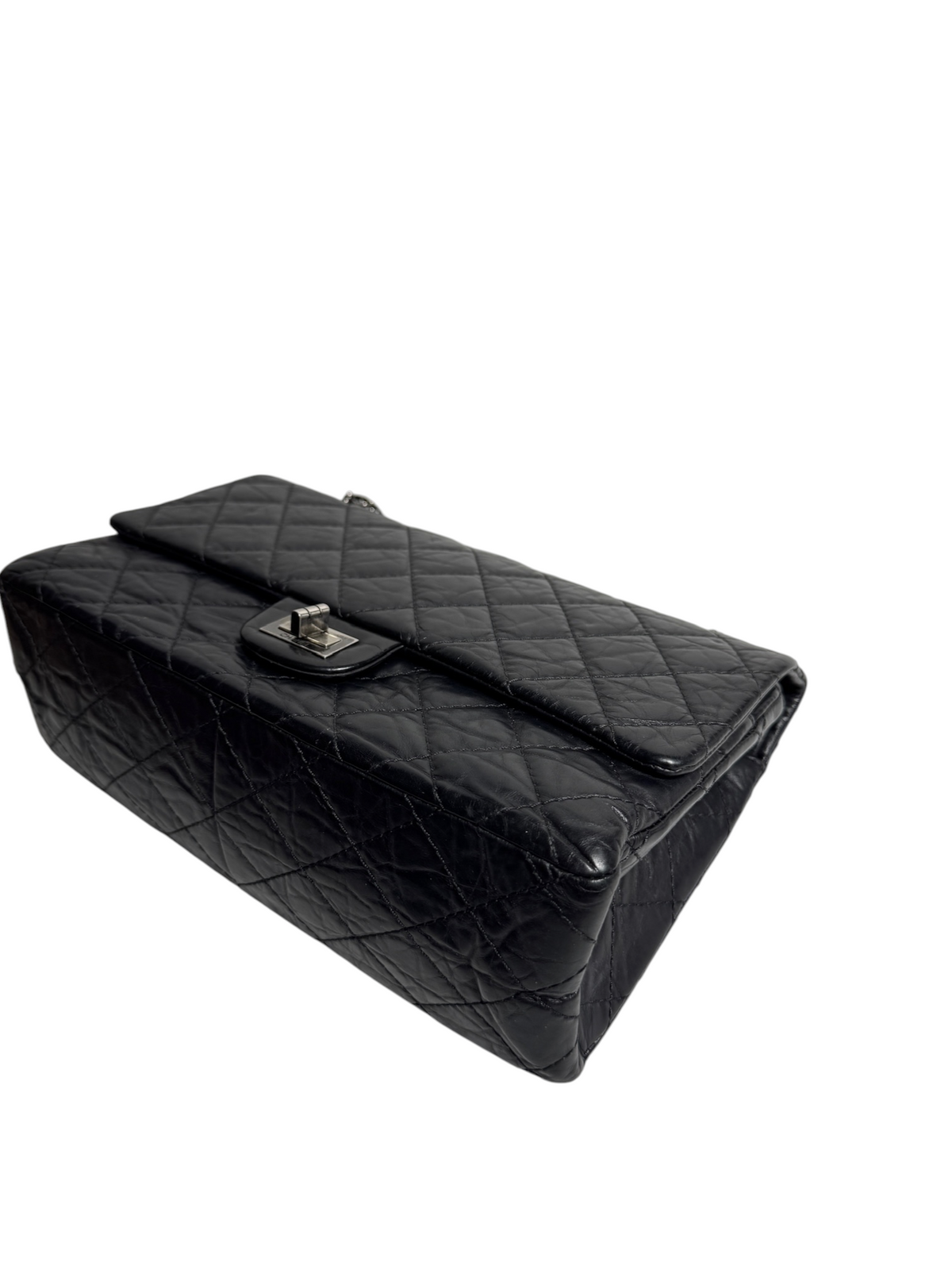 Chanel Black Reissue Double Flap RHW T9240
