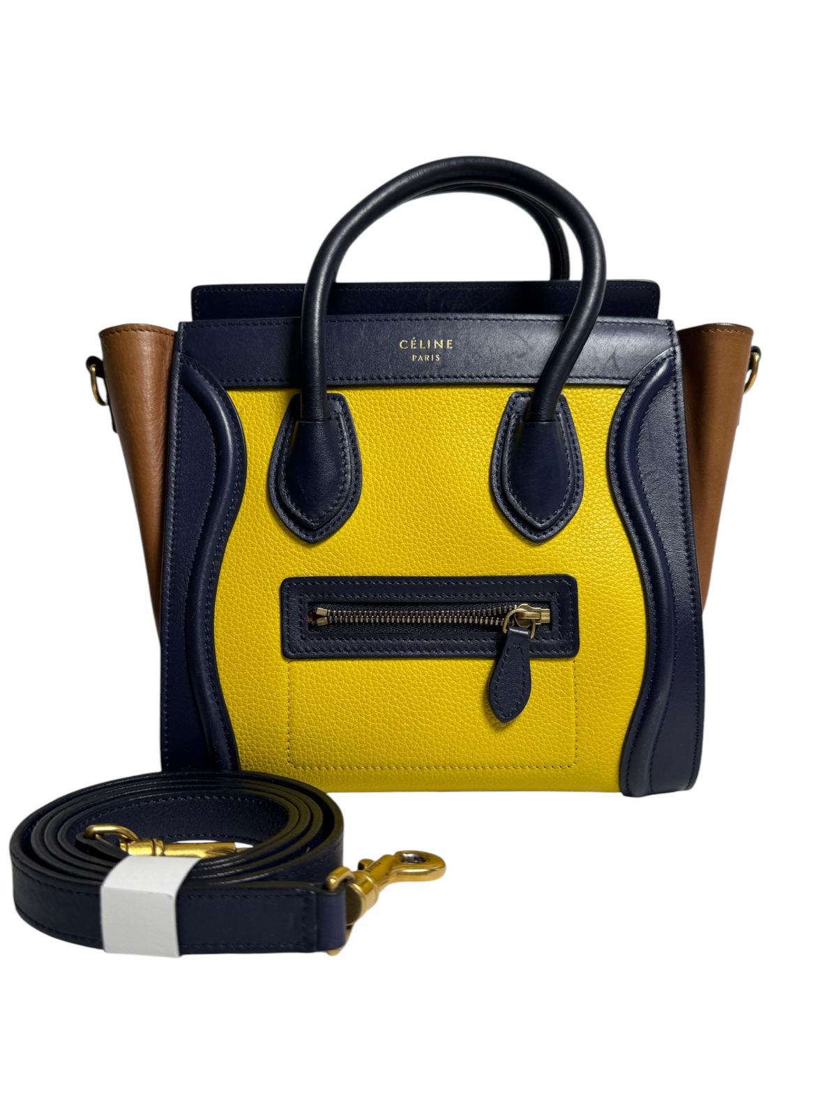 Celine Nano Luggage Tricolor Yellow T9242
