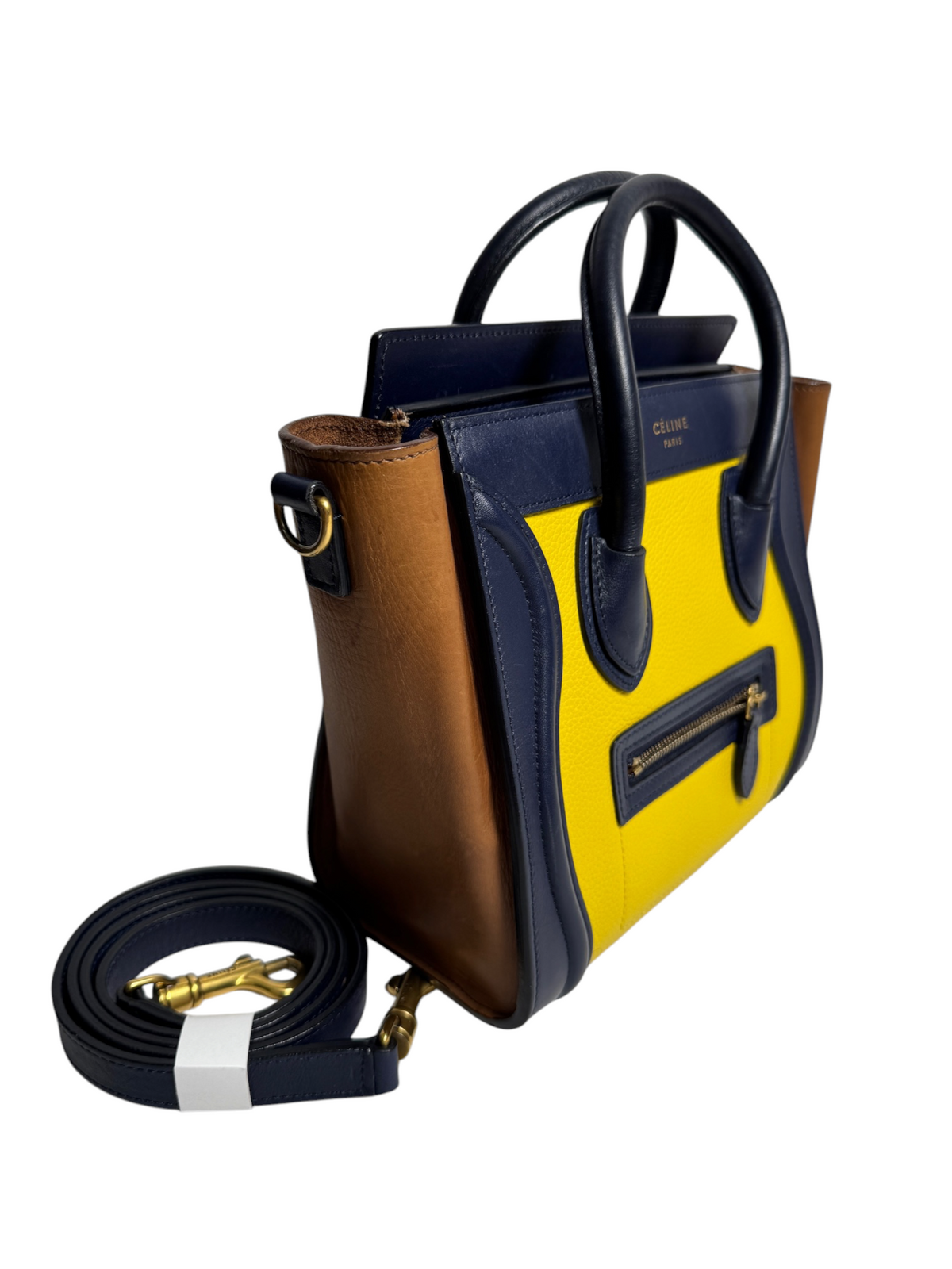Celine Nano Luggage Tricolor Yellow T9242
