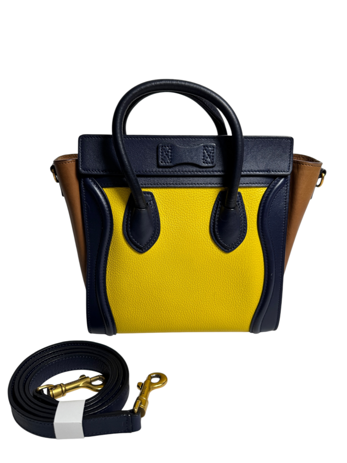 Celine Nano Luggage Tricolor Yellow T9242