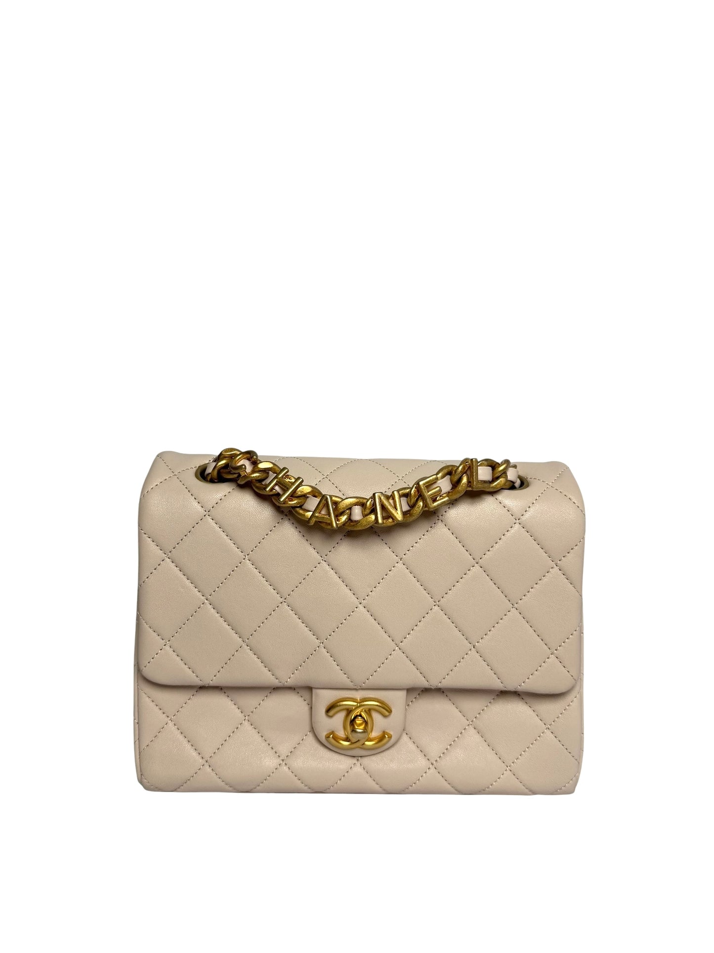 Chanel Quilted Beige Square Flap