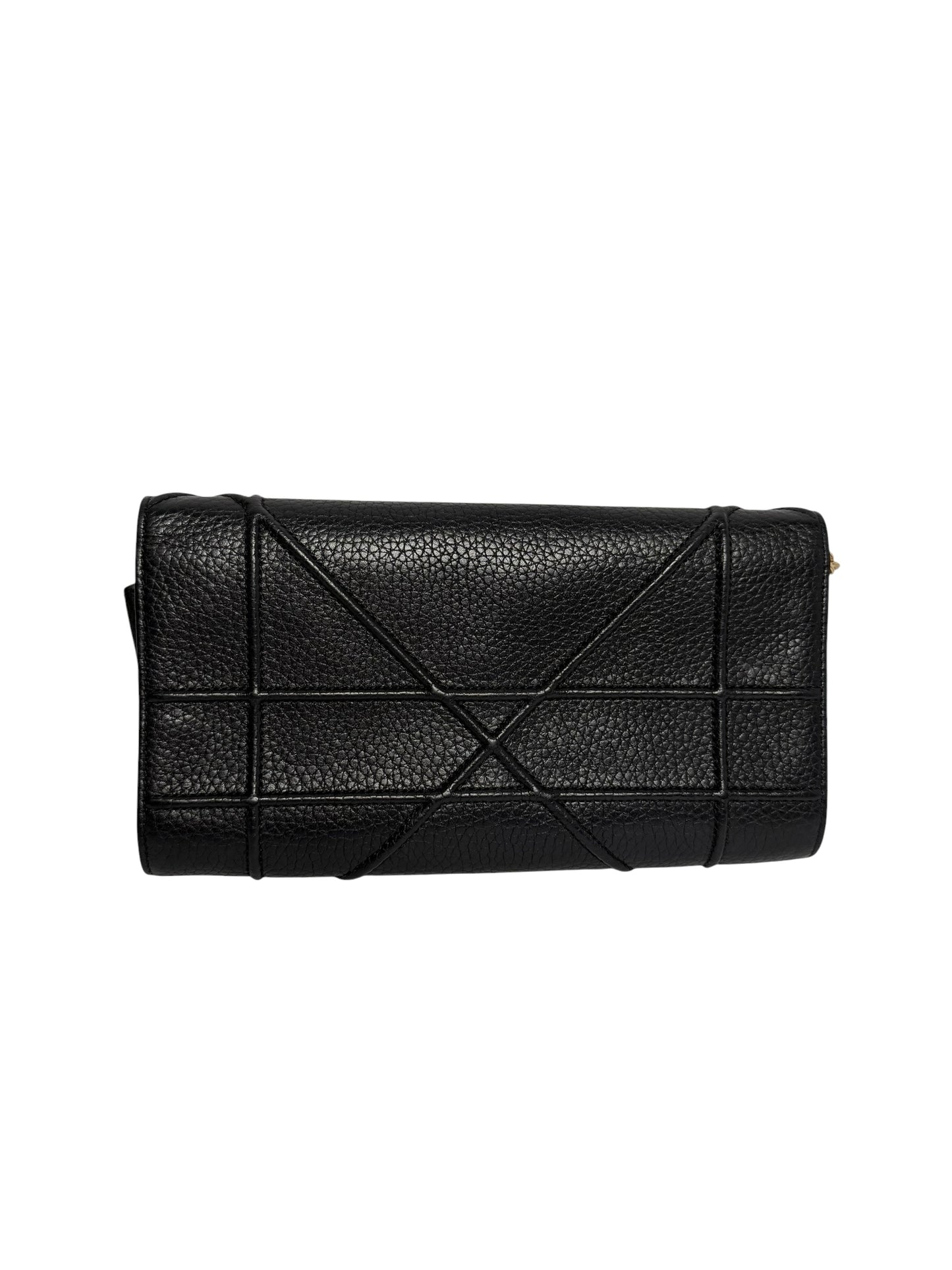 Dior Black Diorama Wallet With Chain