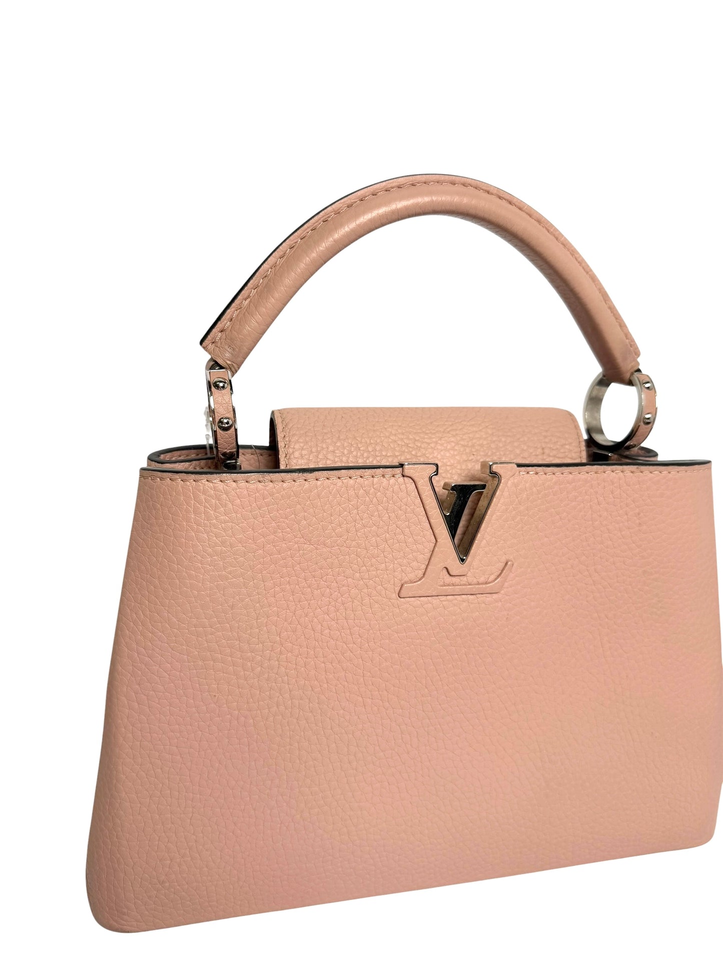 Louis Vuitton Pink Taurillon Capucines PM