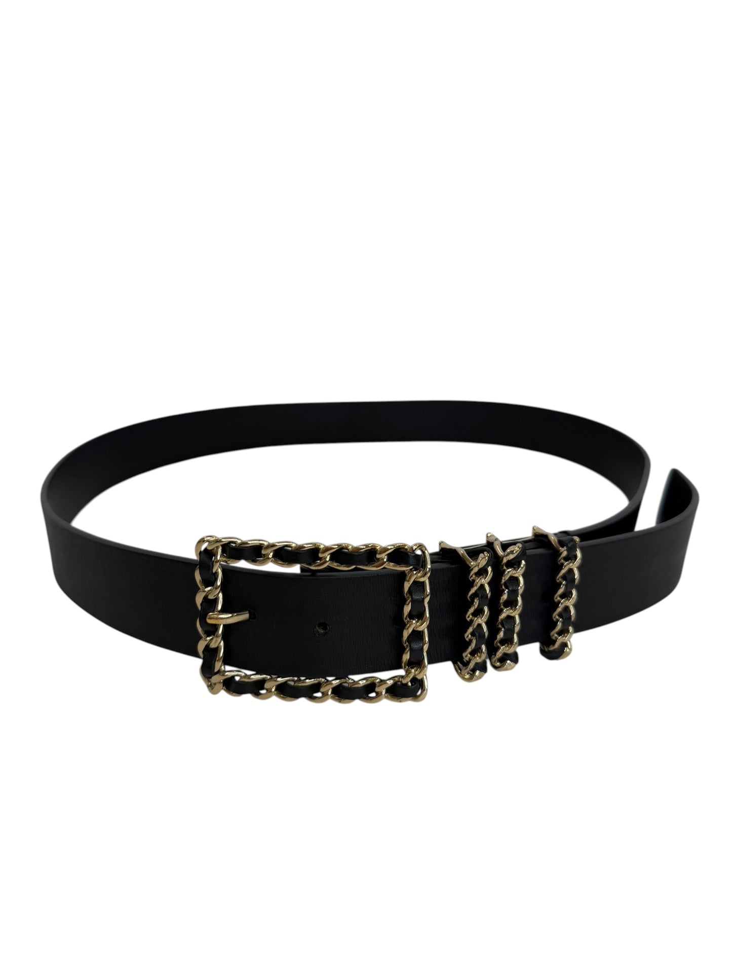 Chanel Black Chain Belt 90cm T8600