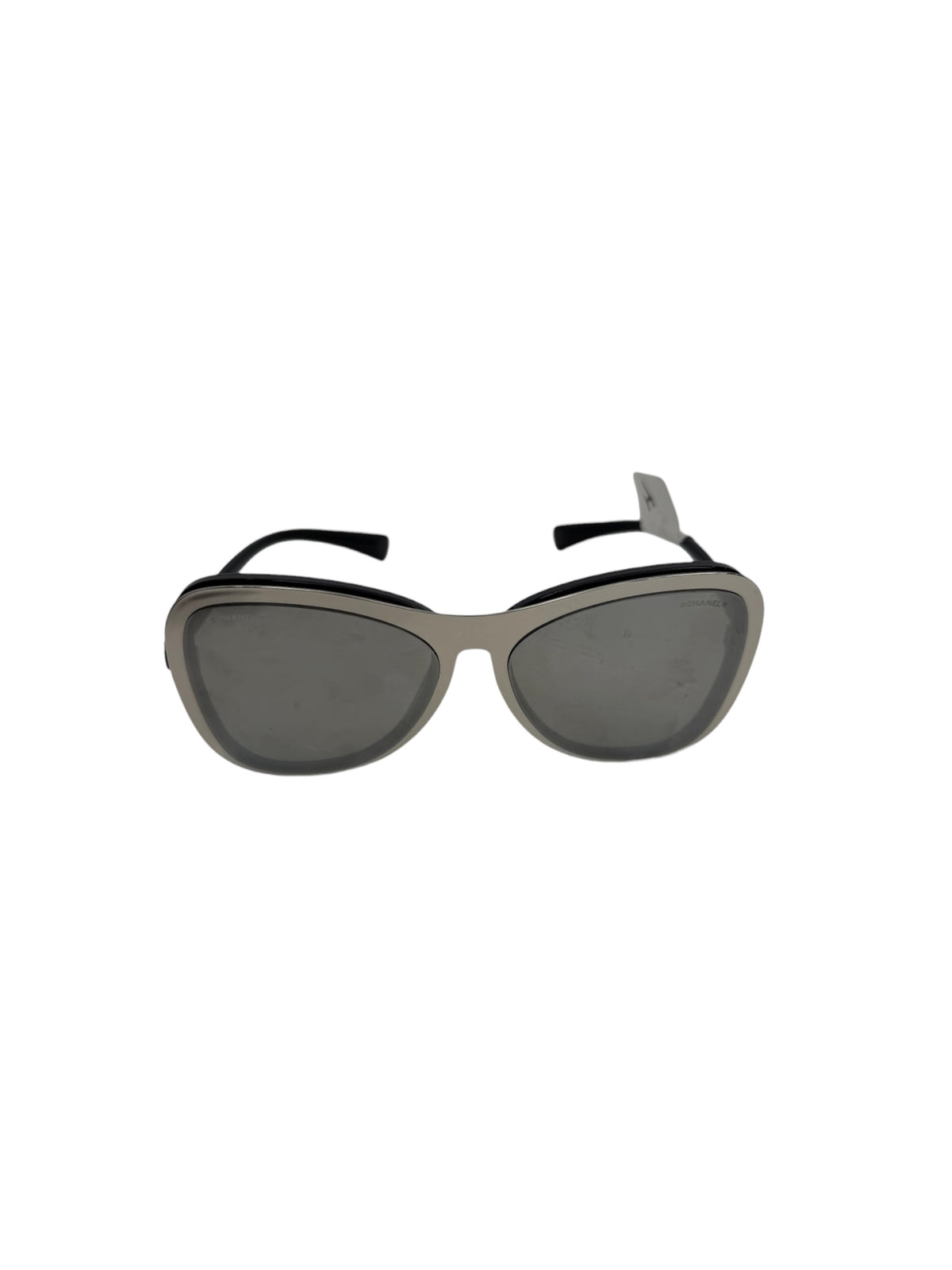 Chanel Silver Reflective Magnetic Sunglasses T1080
