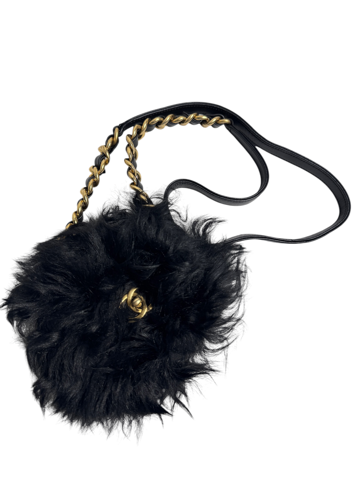 Chanel Furfect Mini Flap Bag Black T9244
