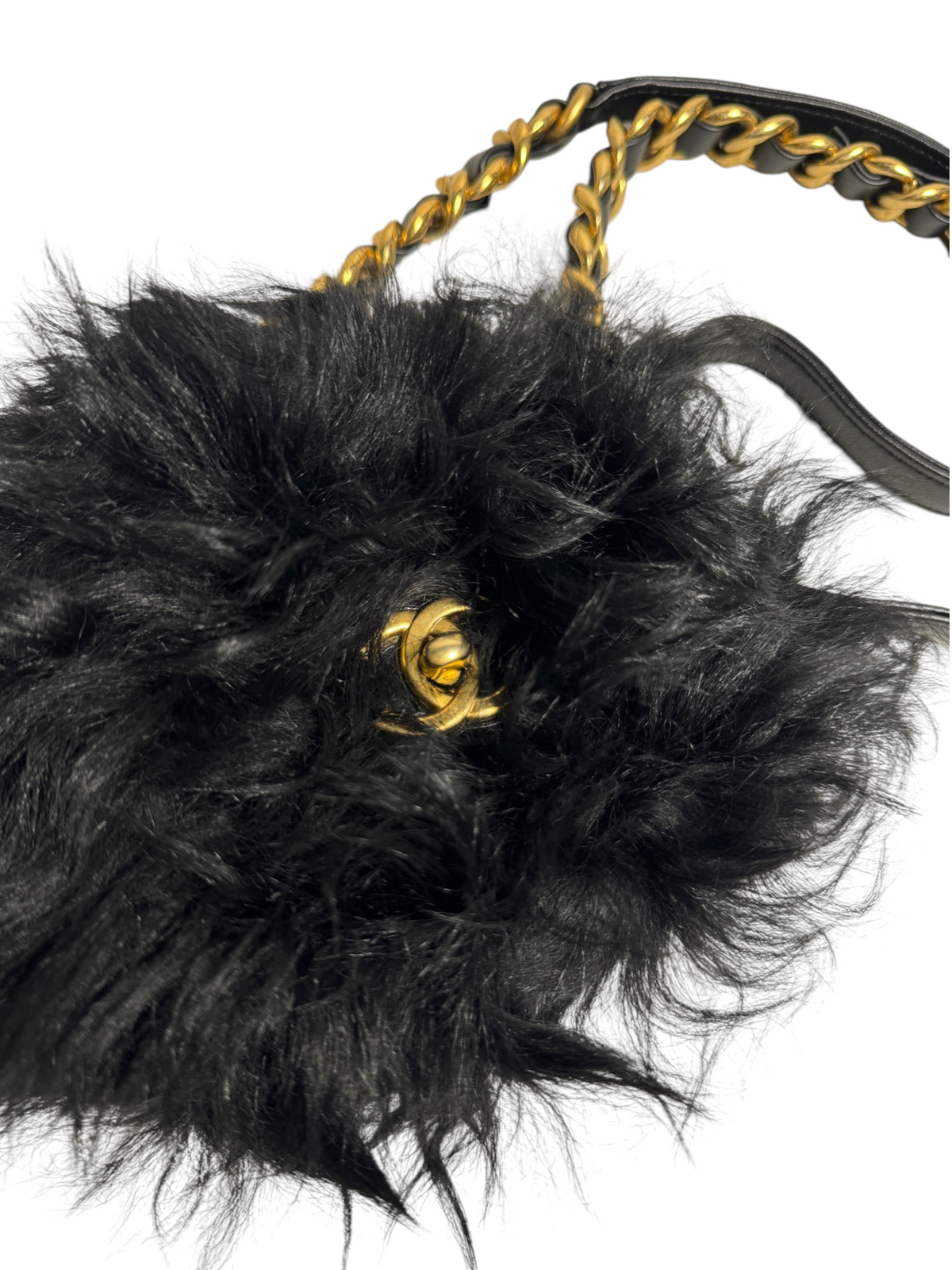 Chanel Furfect Mini Flap Bag Black T9244