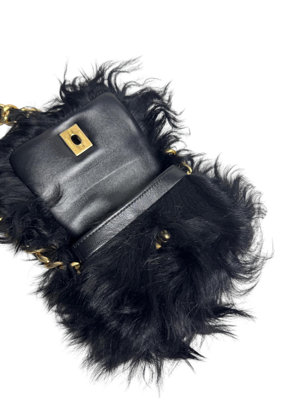 Chanel Furfect Mini Flap Bag Black T9244