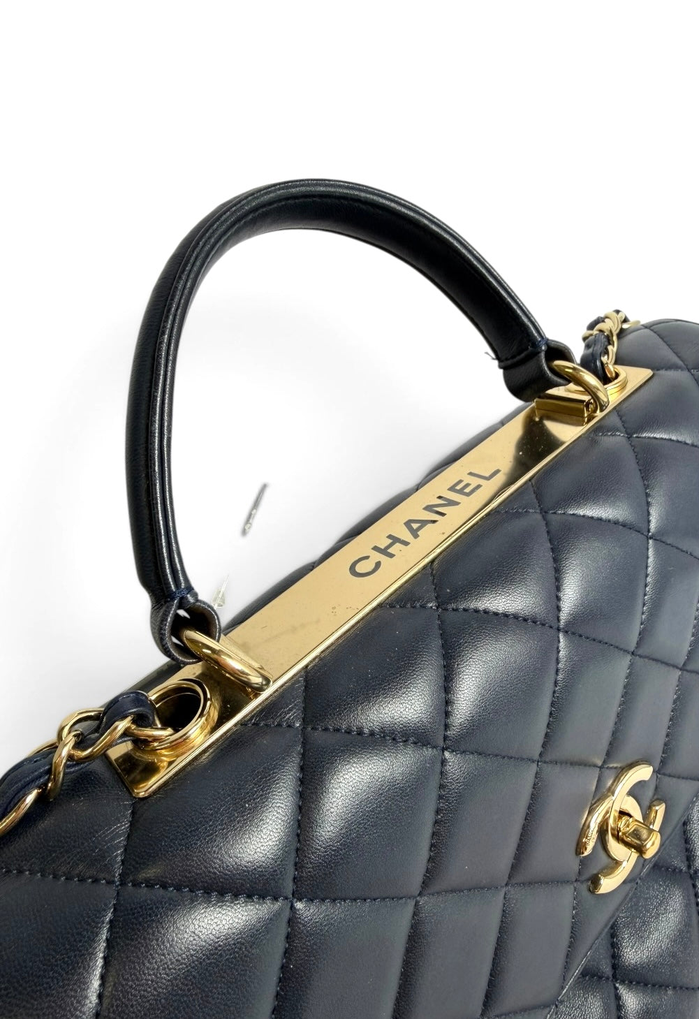 Chanel Trendy CC Top Handle Large Navy GHW