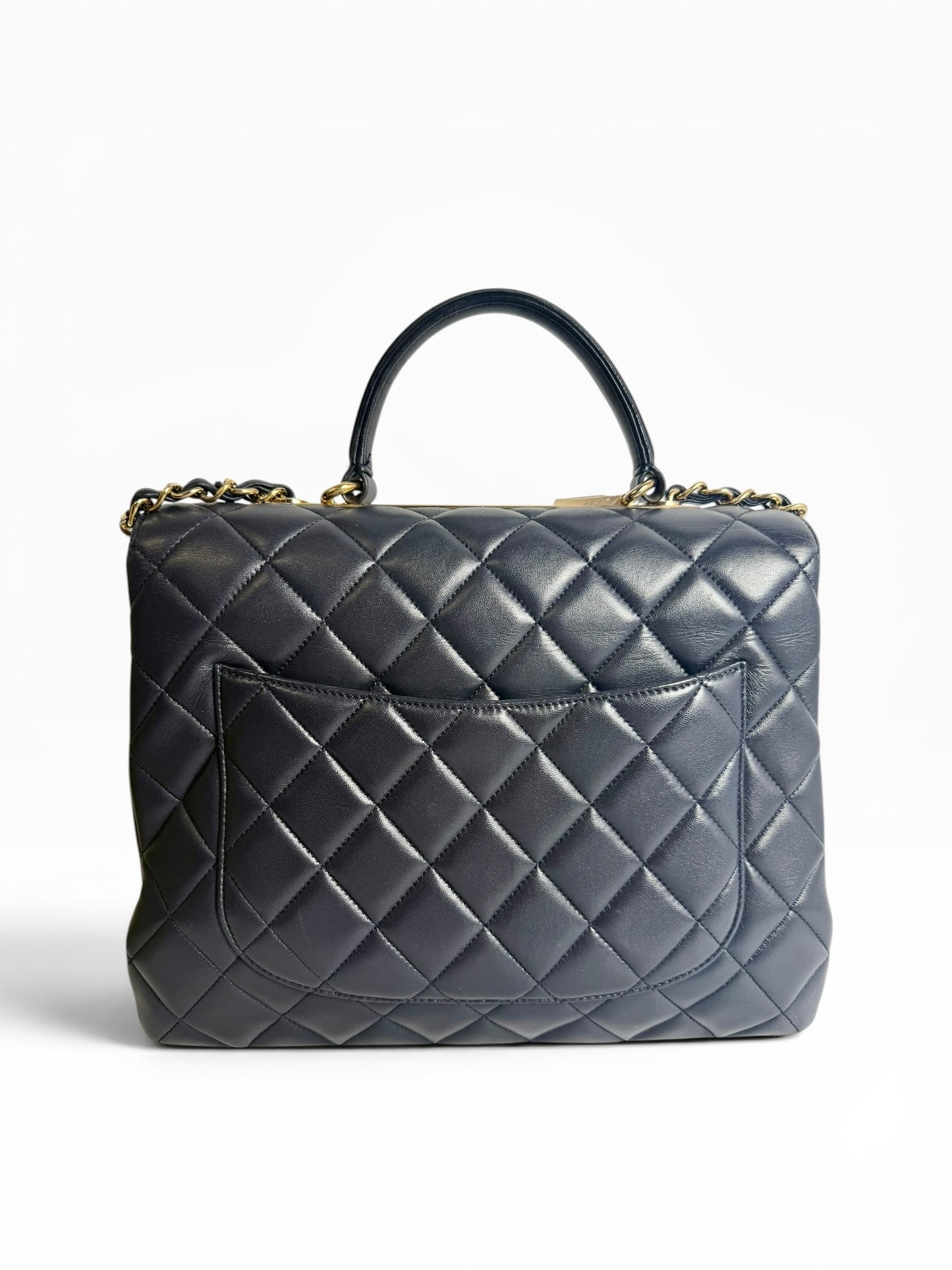 Chanel Trendy CC Top Handle Large Navy GHW