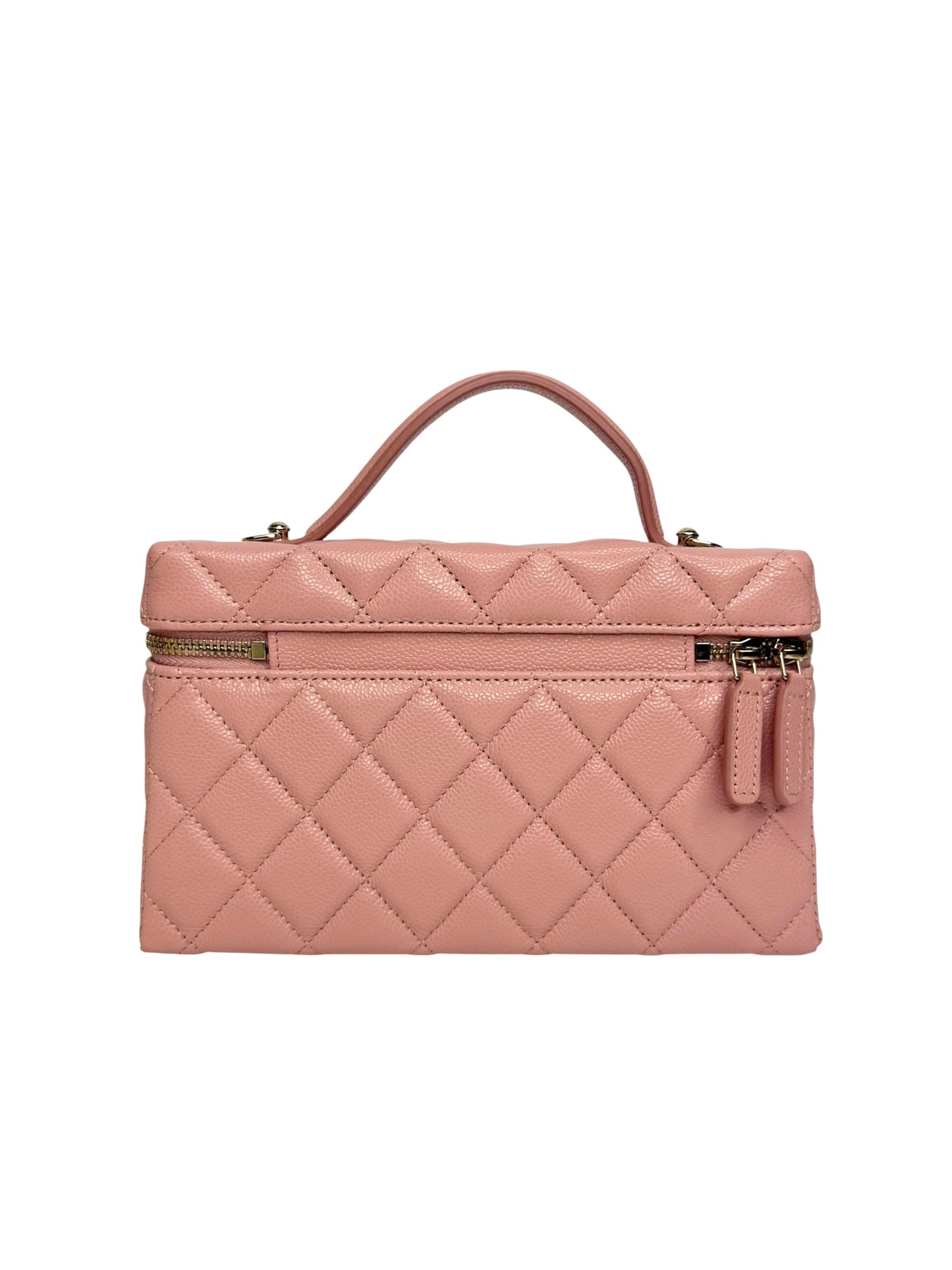 Chanel Pink Caviar Top Handle Slim Vanity T8730