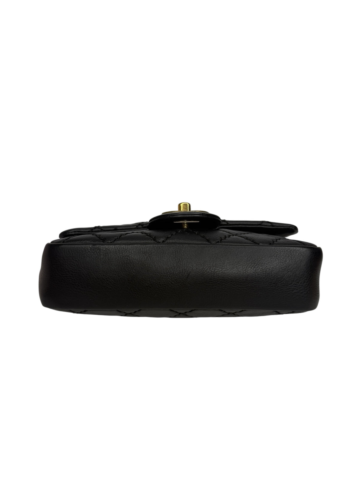 Chanel Black Calfskin Top Handle Mini Flap T8756