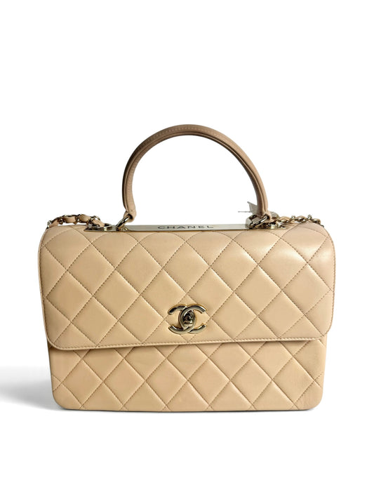 Chanel Beige Trendy CC Top Handle Medium