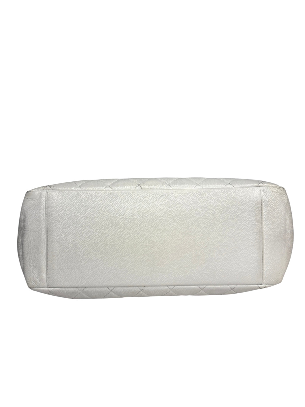 Chanel White Caviar Grand Shopping Tote SHW