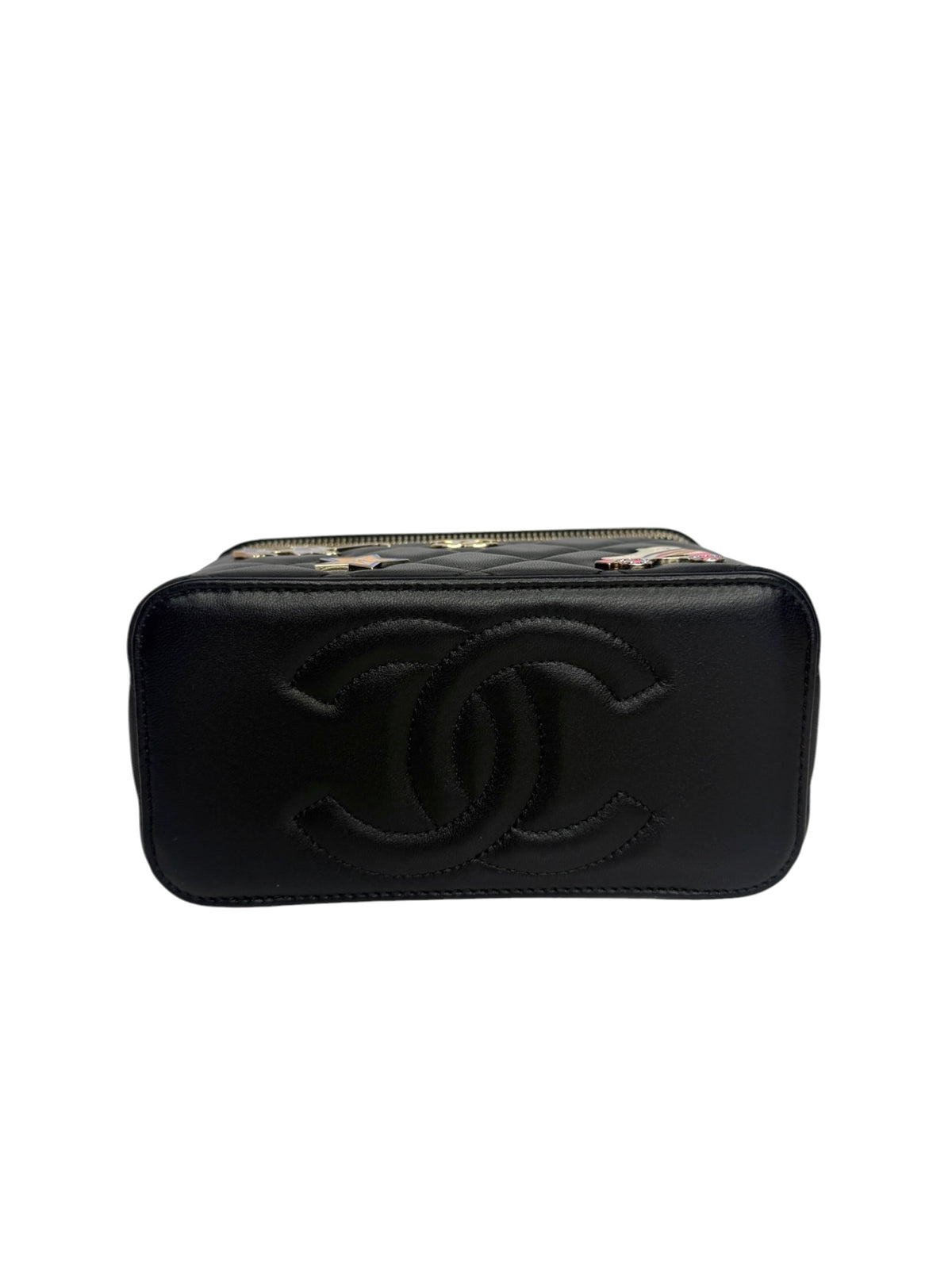 Chanel Lucky Charm Roller Skate Black Vanity Case T8758