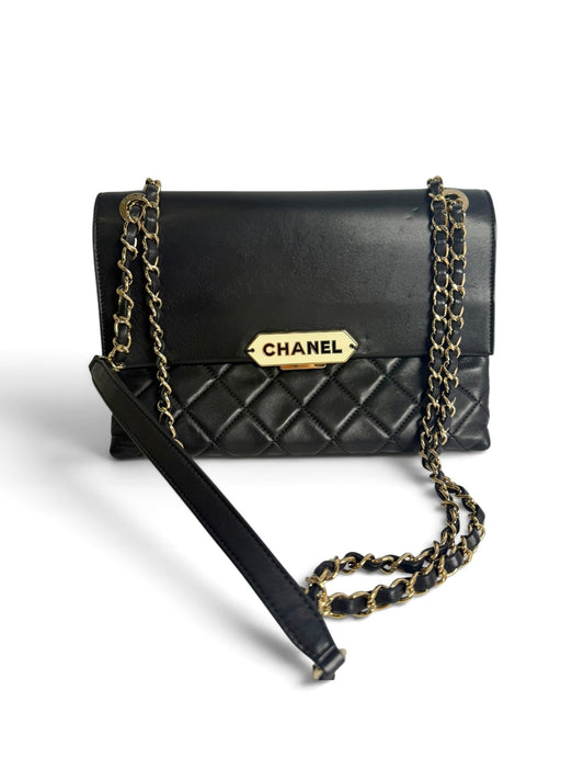 Chanel Black Quilted Shoulder and Crossbody Bag