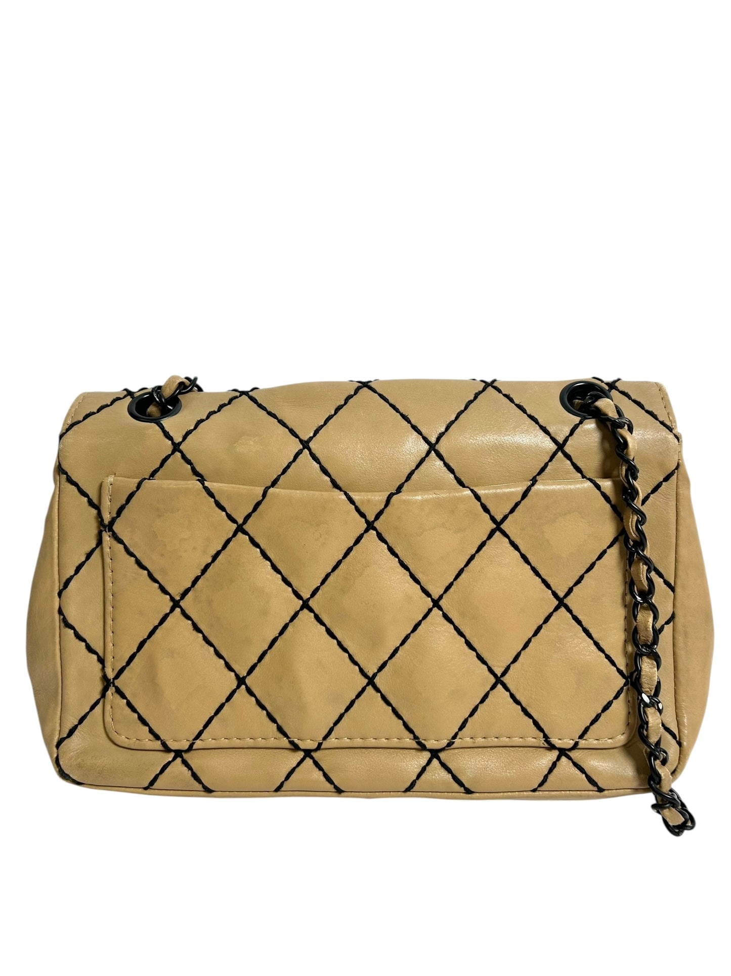 Chanel Beige Wild Stitch Medium Flap