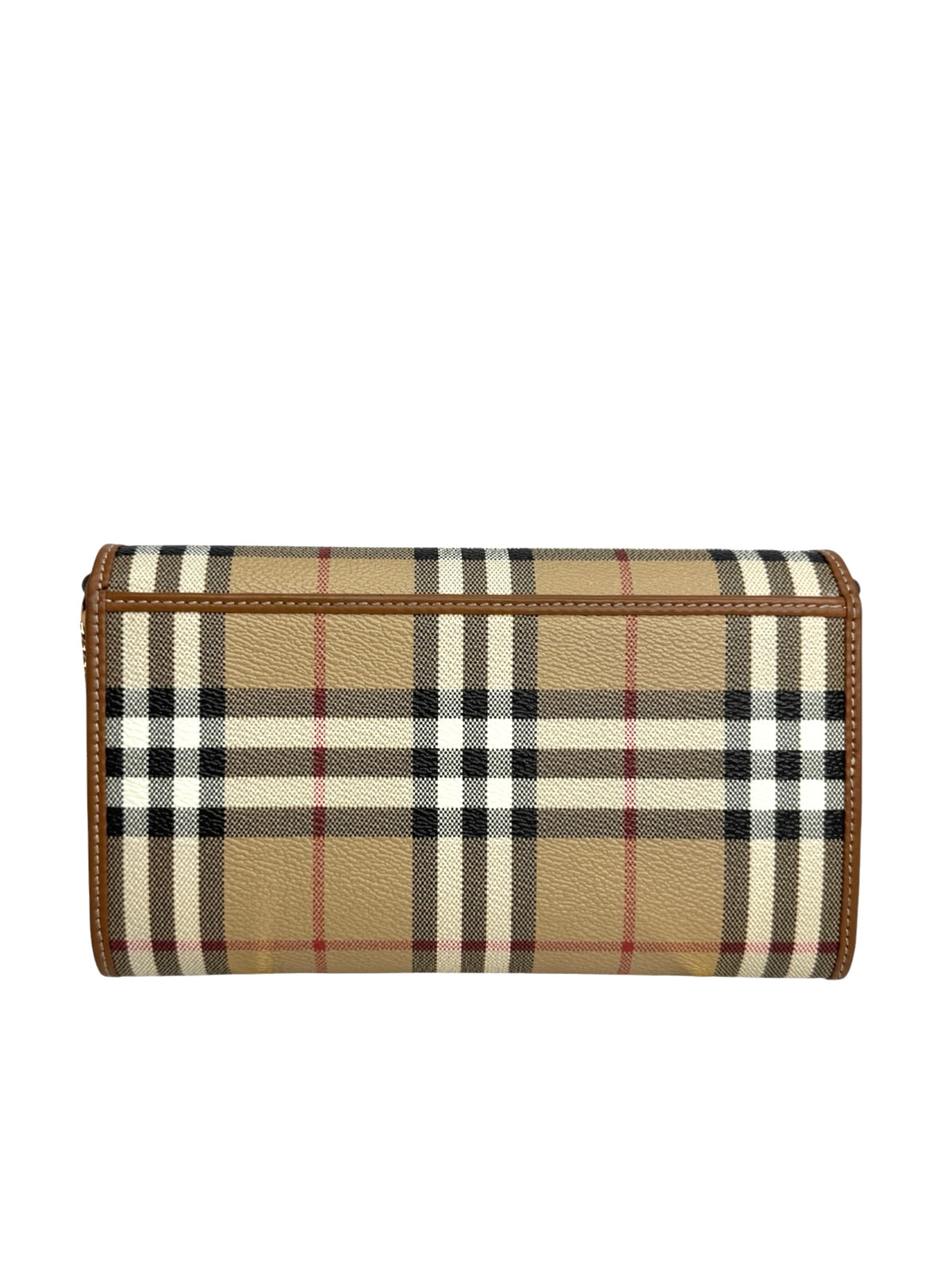 Burberry Check Continental Wallet With Chain T8901