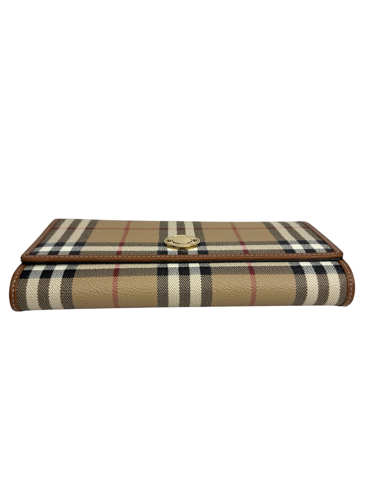Burberry Check Continental Wallet With Chain T8901