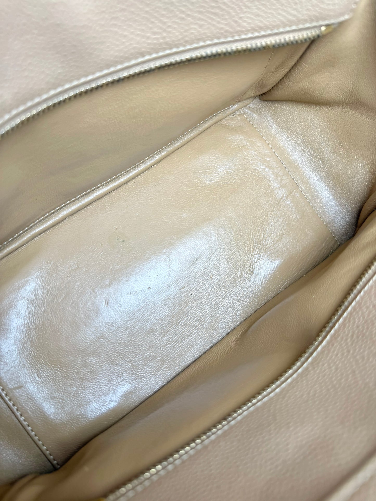 Chanel Tan Caviar Petit Timeless Tote GHW