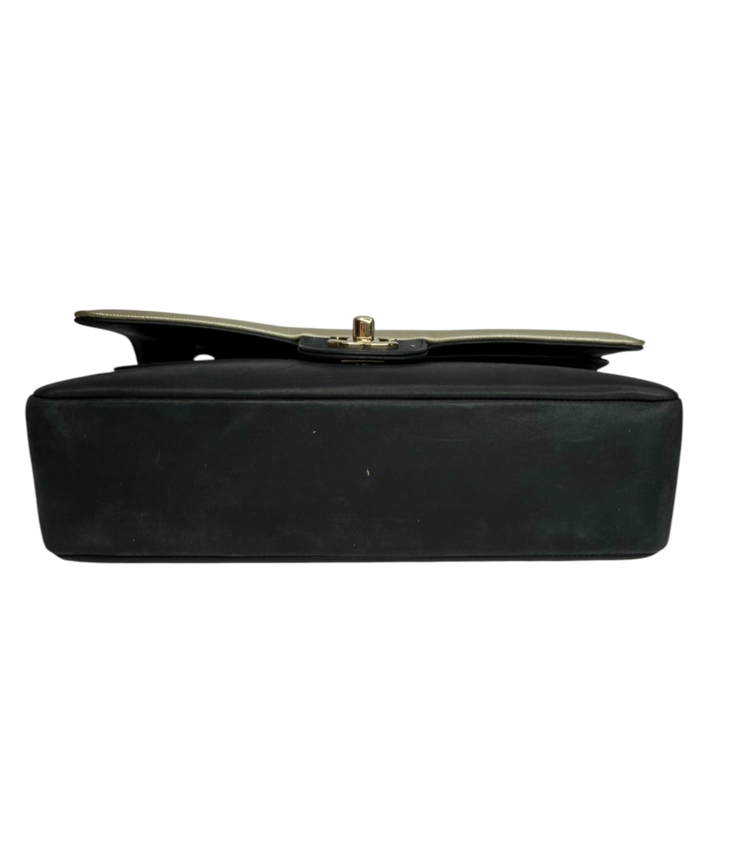 Chanel Metallic Caviar Duo Flap T1138