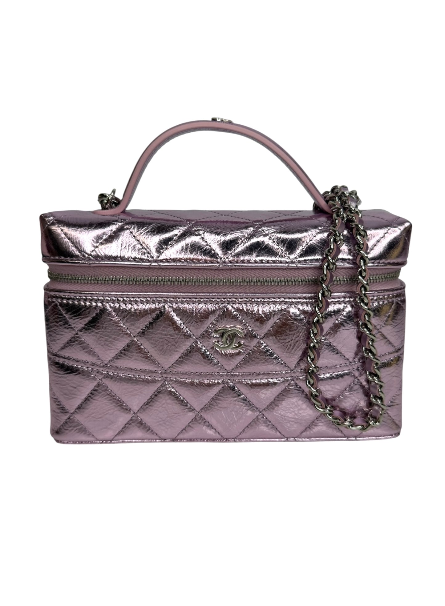 Chanel Metallic Pink Slim Vanity T8721