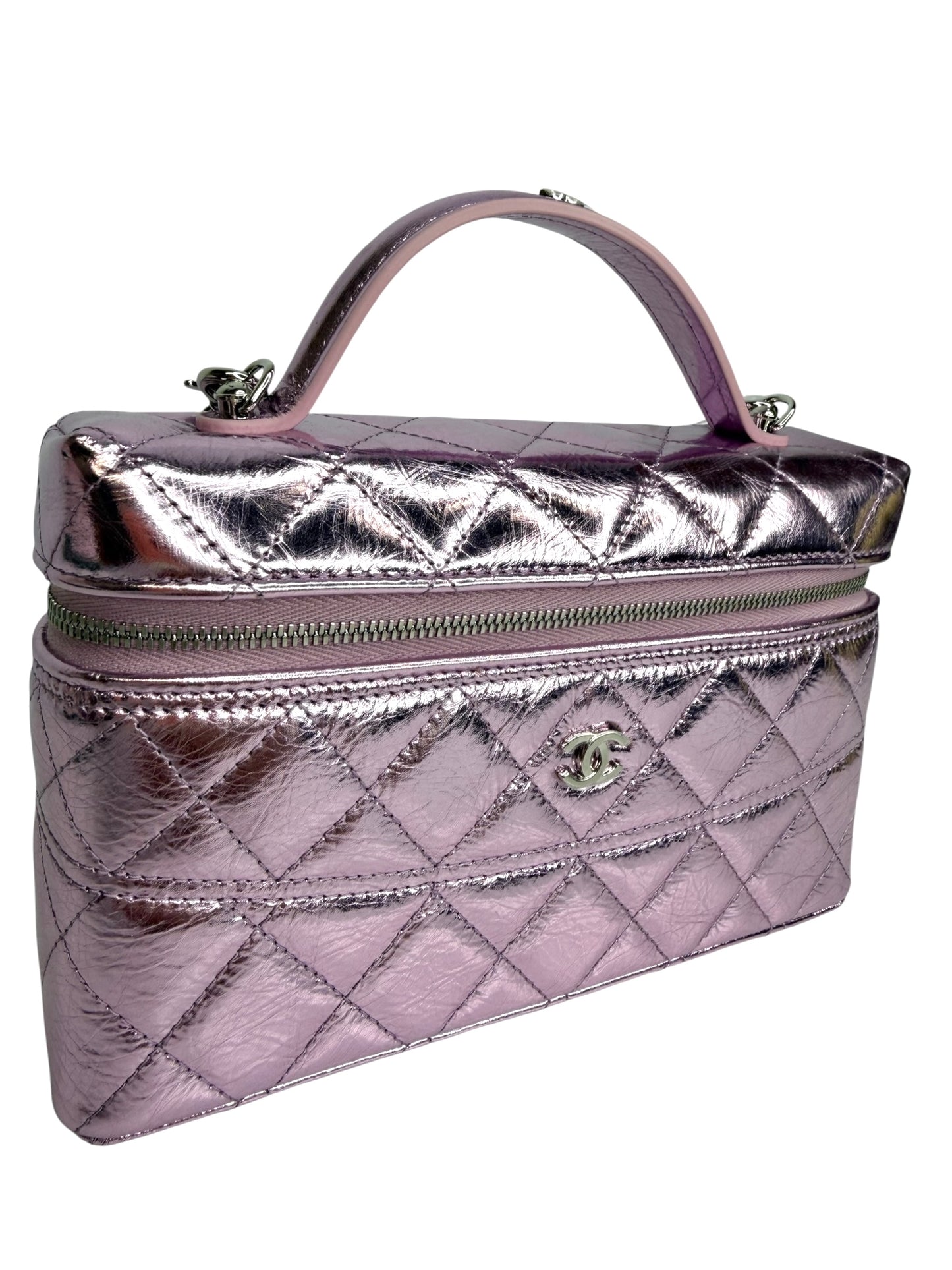 Chanel Metallic Pink Slim Vanity T8721
